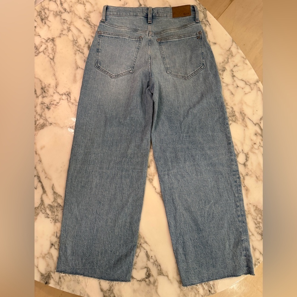 NWT Madewell The Perfect Vintage Crop Jeans Blue Raw Hem High Rise 26 Sold Out! - Picture 5 of 10